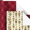 Hallmark Christmas Holiday Wrapping Paper Bundle with Cut Lines